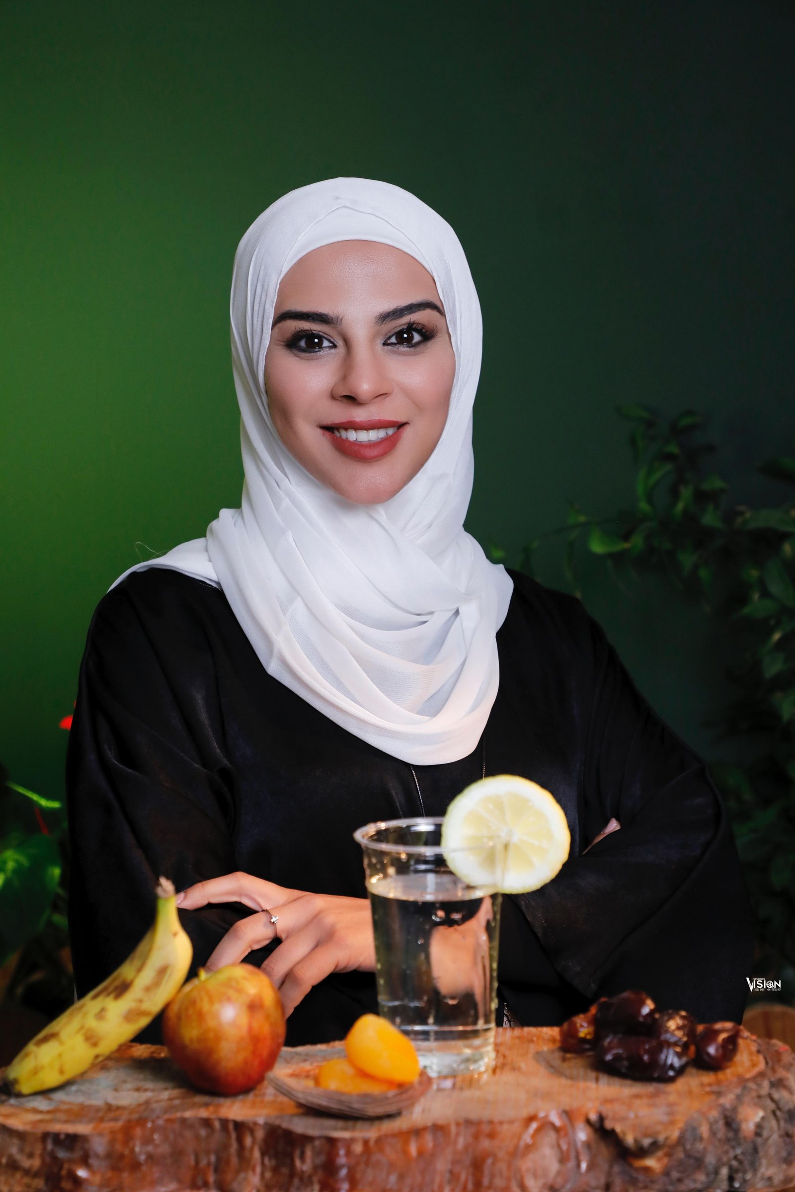 Dietitian Rana Cheaib with fresh fruit